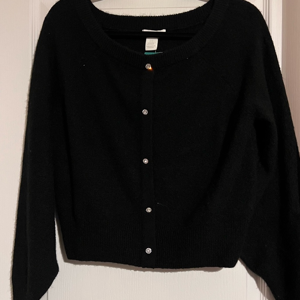 cute sweater cardigan with diamond buttons